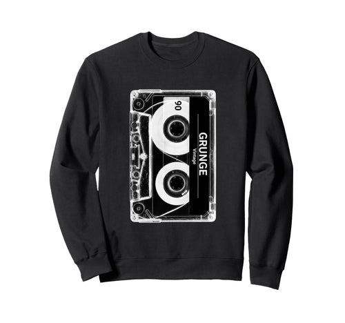 Grunge Cassette Tape Throwback Sweatshirt - Trendy Graphic for Adults - T-Shirt, Sweatshirt, Hoodie