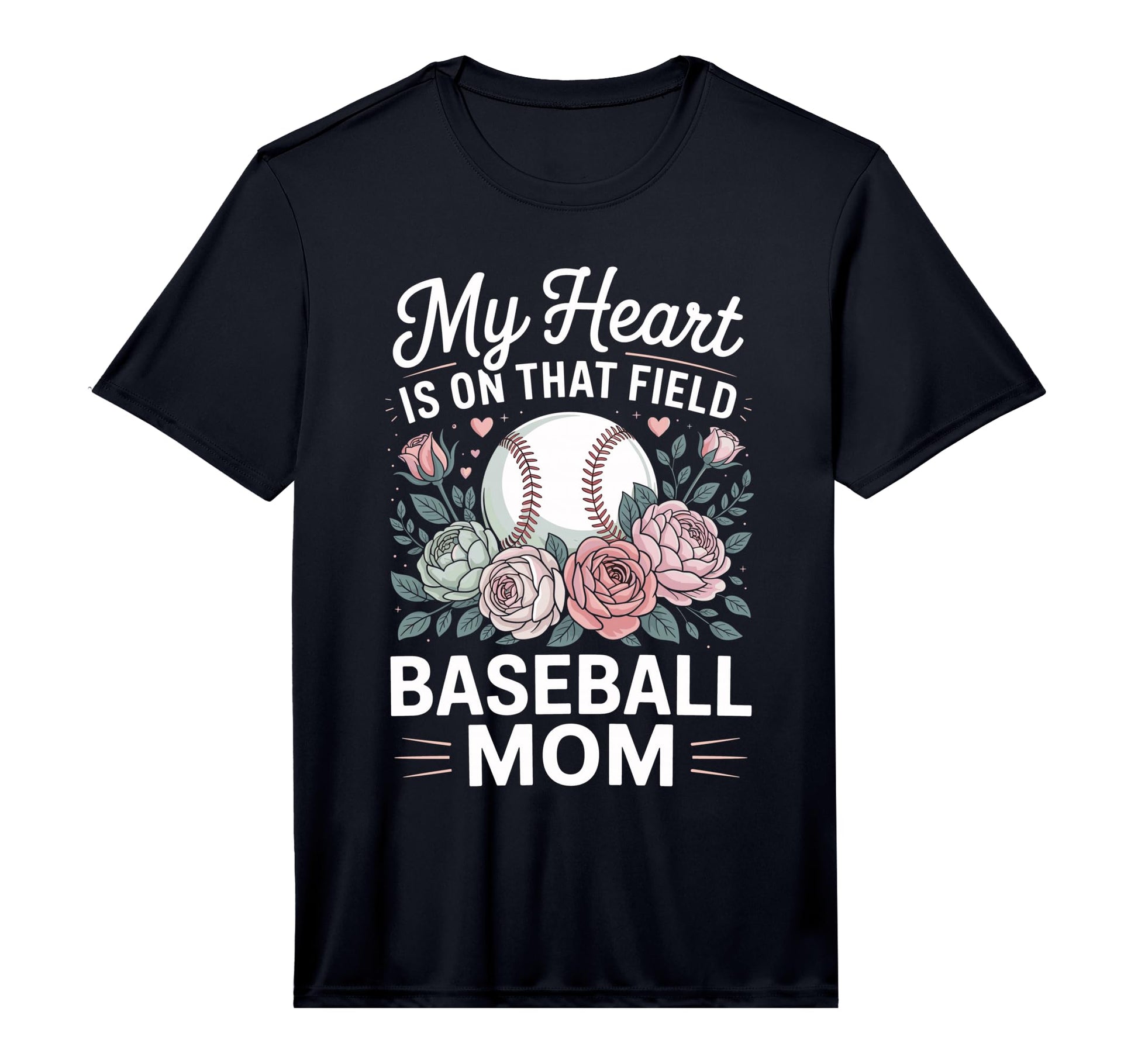 Mens My Heart Is That Field Baseball T-Shirt - Minimalist Print for Adults - T-Shirt, Sweatshirt, Hoodie