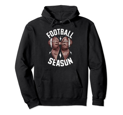 Womens Moms Coquette Bow Football Hoodie - Novelty Apparel for Adults - T-Shirt, Sweatshirt, Hoodie
