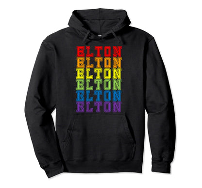 Elton Rainbow Hoodie - Aesthetic Graphic for Adults - T-Shirt, Sweatshirt, Hoodie