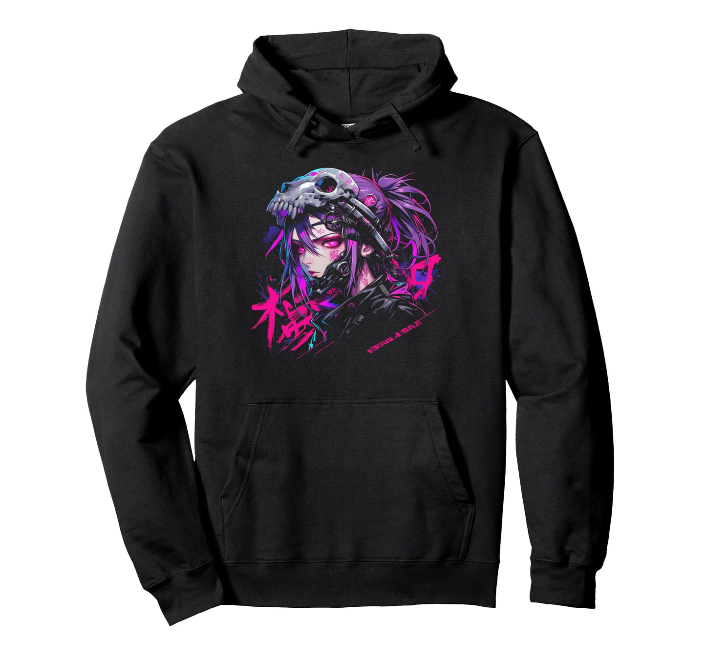 Goth Grunge Demon Anime Waifu Hoodie - Casual Everyday Wear for Adults - T-Shirt, Sweatshirt, Hoodie
