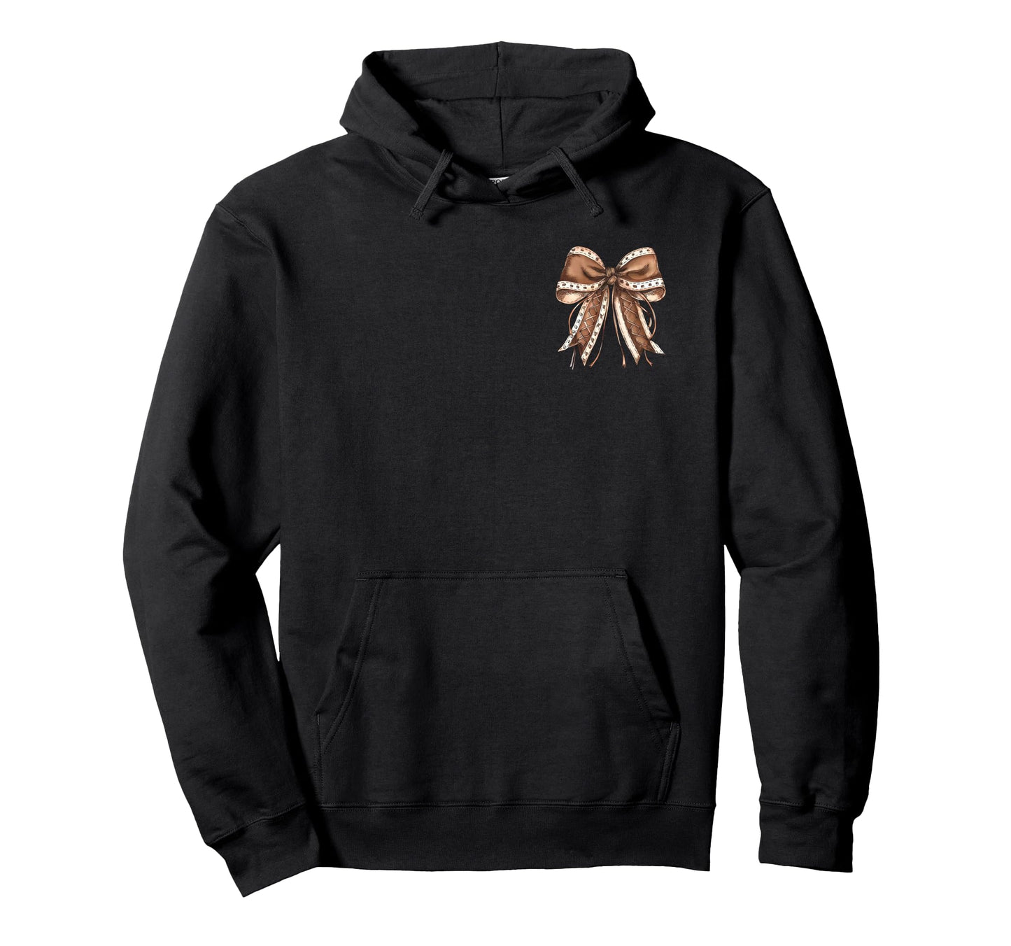 2 Sided Coquette Bow Game Day Football Mom Hoodie - Trendy Graphic Unisex - T-Shirt, Sweatshirt, Hoodie