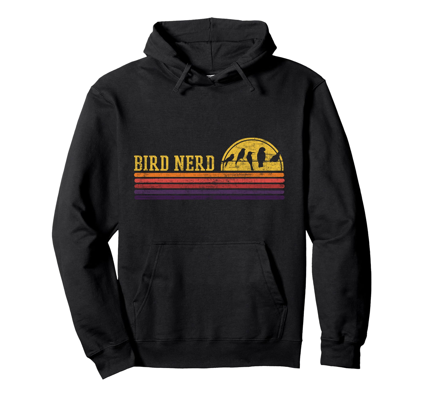 Bird Nerd Distressed Bird Watcher Hoodie - Streetwear Style Unisex - T-Shirt, Sweatshirt, Hoodie