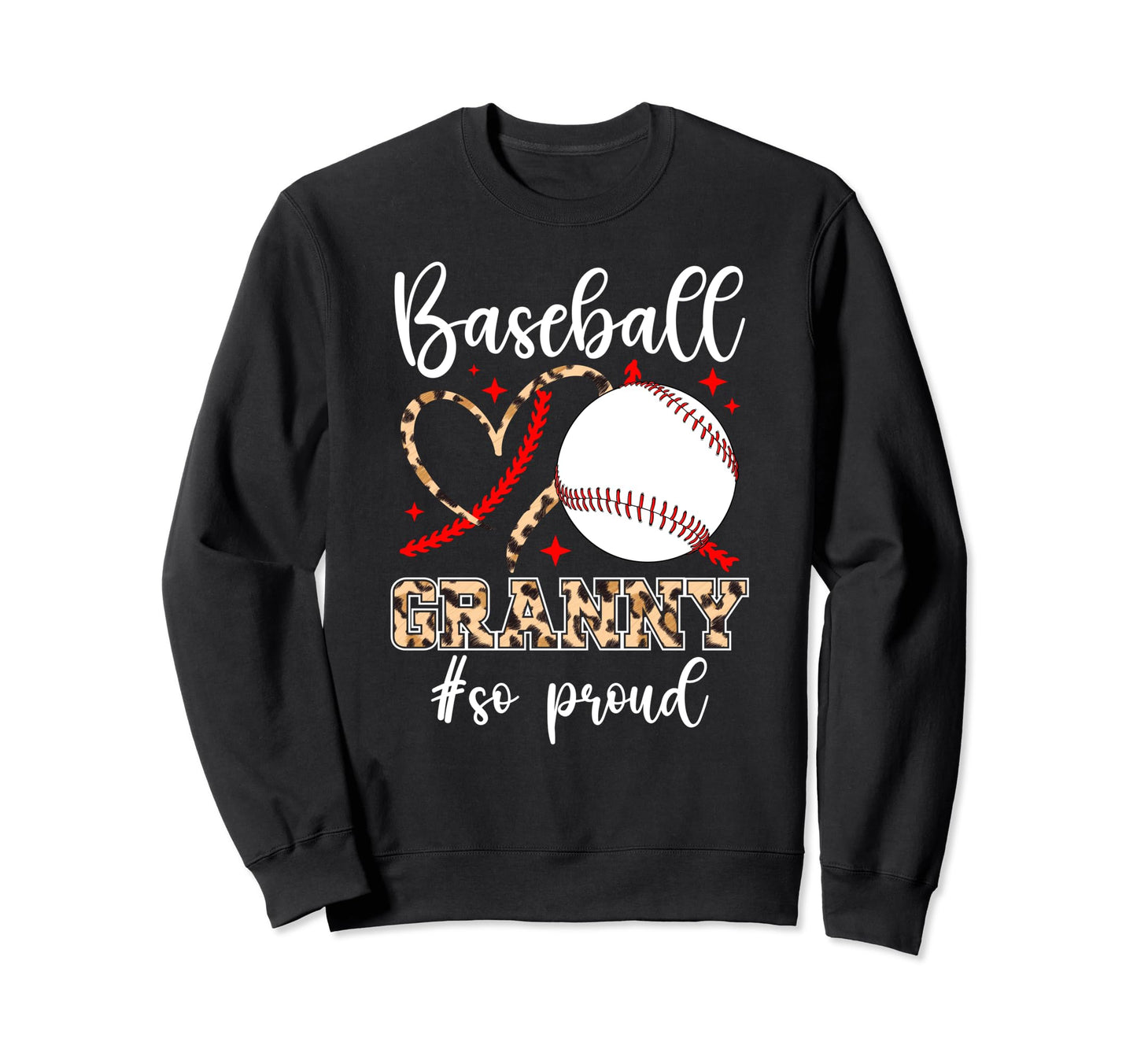 Baseball Granny So Proud Grandma Sweatshirt - Custom Art Print Unisex - T-Shirt, Sweatshirt, Hoodie