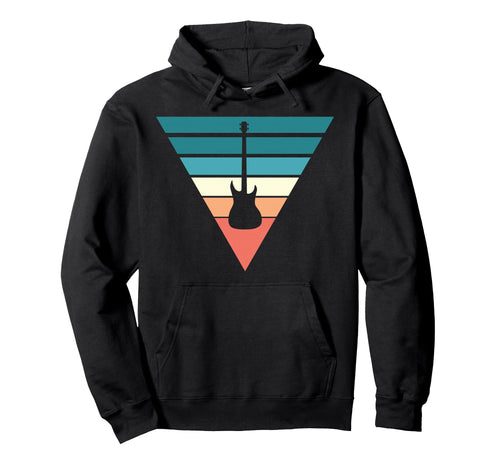 Guitar Sunset Triangle Vibes Hoodie - Trendy Graphic Unisex - T-Shirt, Sweatshirt, Hoodie