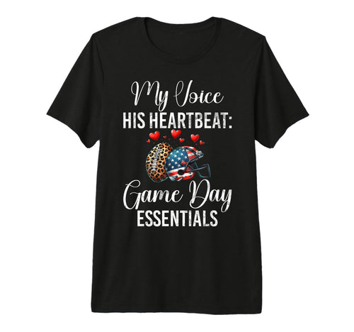 My Voice His Heartbeat Game Day T-Shirt - Aesthetic Graphic for Adults - T-Shirt, Sweatshirt, Hoodie