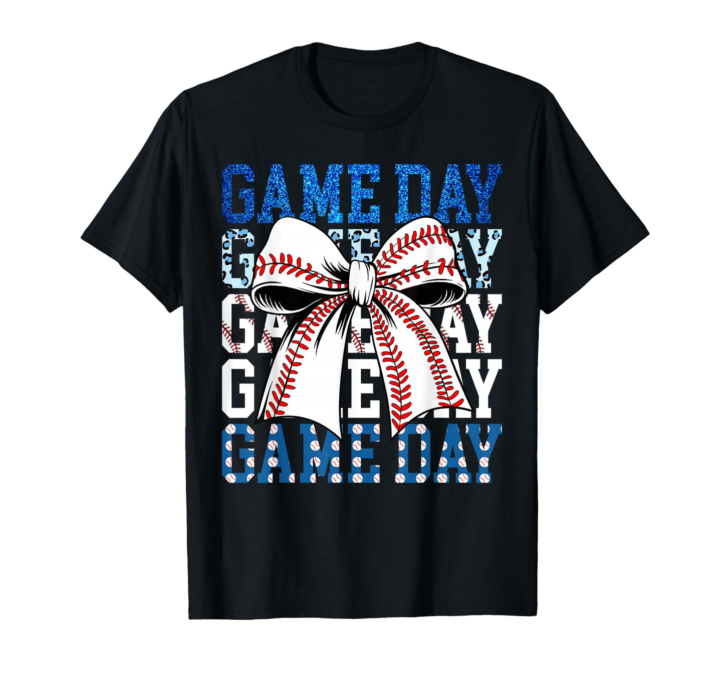 Coquette Bow Game Day Baseball T-Shirt - Casual Everyday Wear Unisex - T-Shirt, Sweatshirt, Hoodie