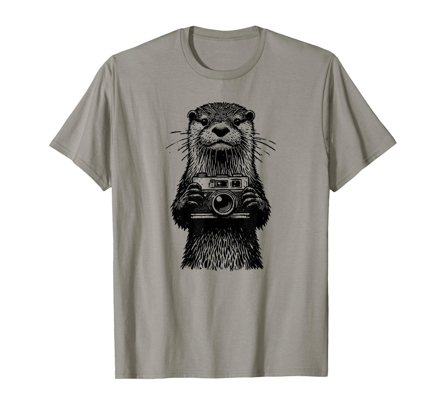 Otter Camera Animal Photographer T-Shirt - Custom Art Print for Adults - T-Shirt, Sweatshirt, Hoodie
