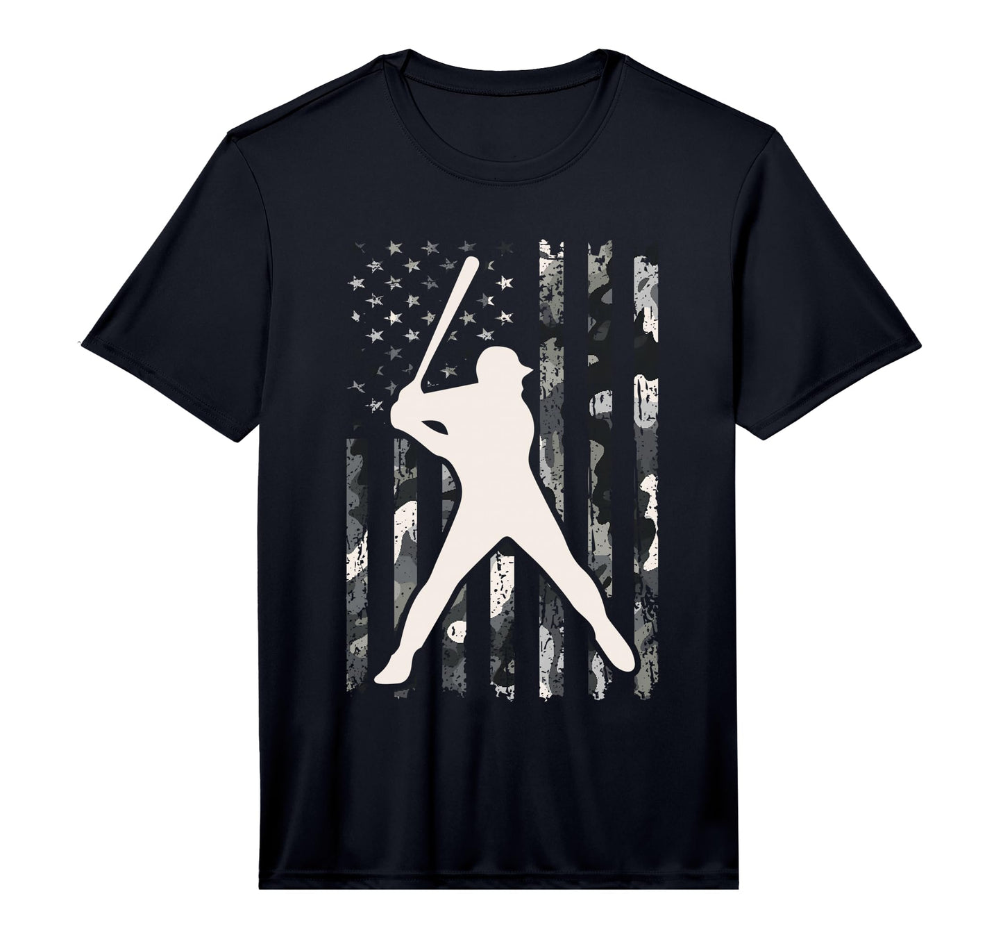 Baseball Usa Flag Camo Baseball Flag T-Shirt - Custom Art Print Unisex - T-Shirt, Sweatshirt, Hoodie