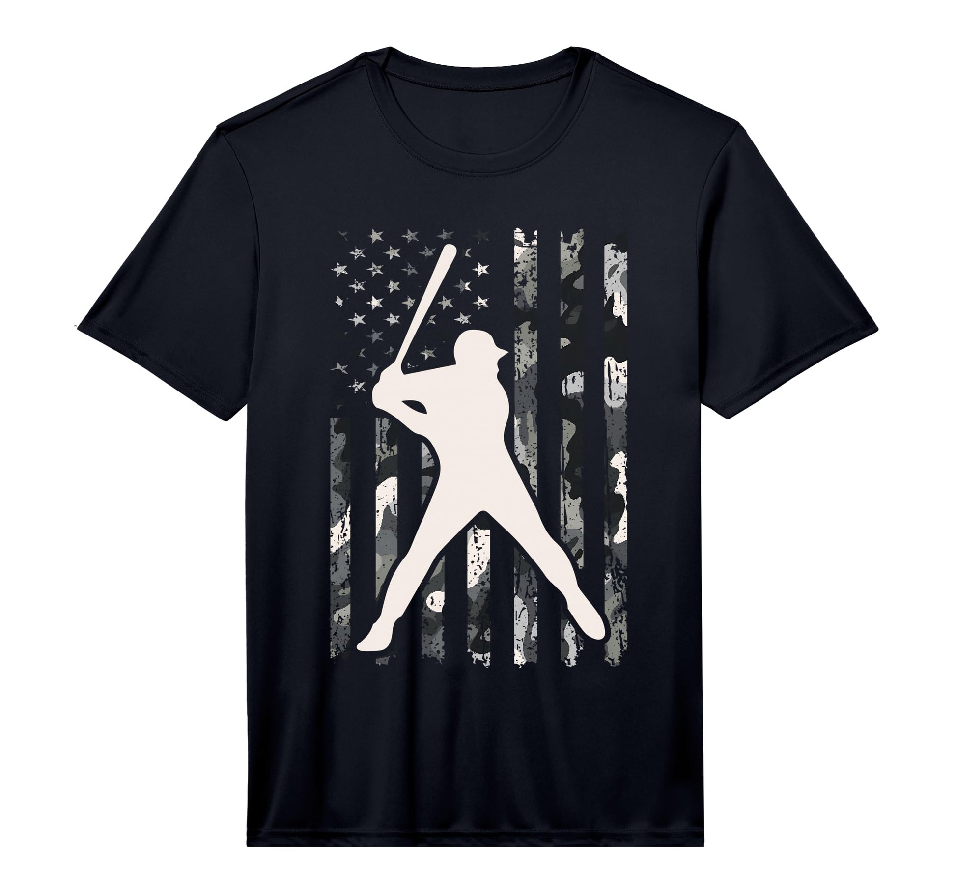 Baseball Usa Flag Camo Baseball Flag T-Shirt - Custom Art Print Unisex - T-Shirt, Sweatshirt, Hoodie