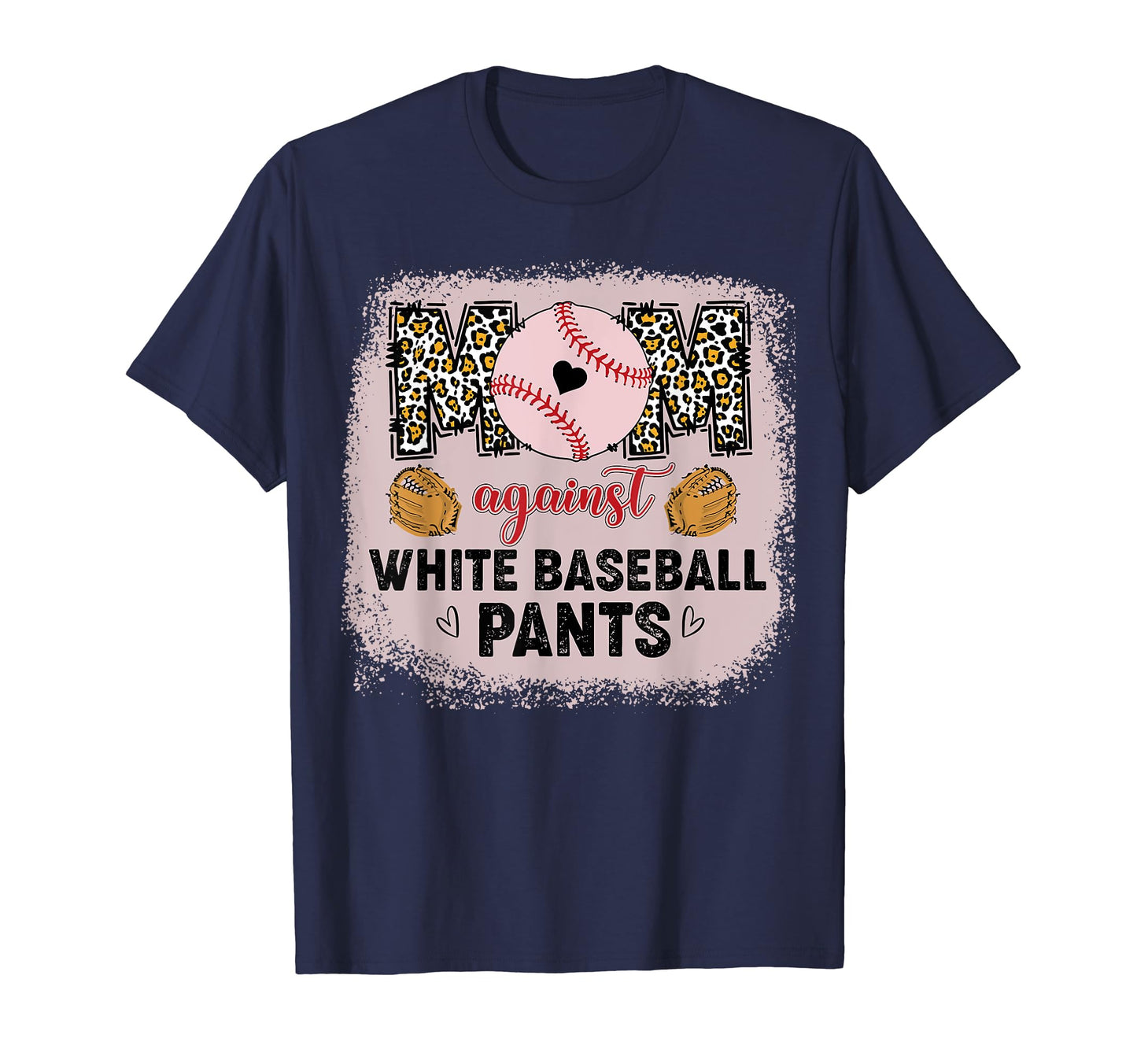 Baseball Moms Against White Baseball T-Shirt - Custom Art Print Unisex - T-Shirt, Sweatshirt, Hoodie