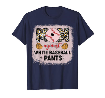 Baseball Moms Against White Baseball T-Shirt - Custom Art Print Unisex - T-Shirt, Sweatshirt, Hoodie