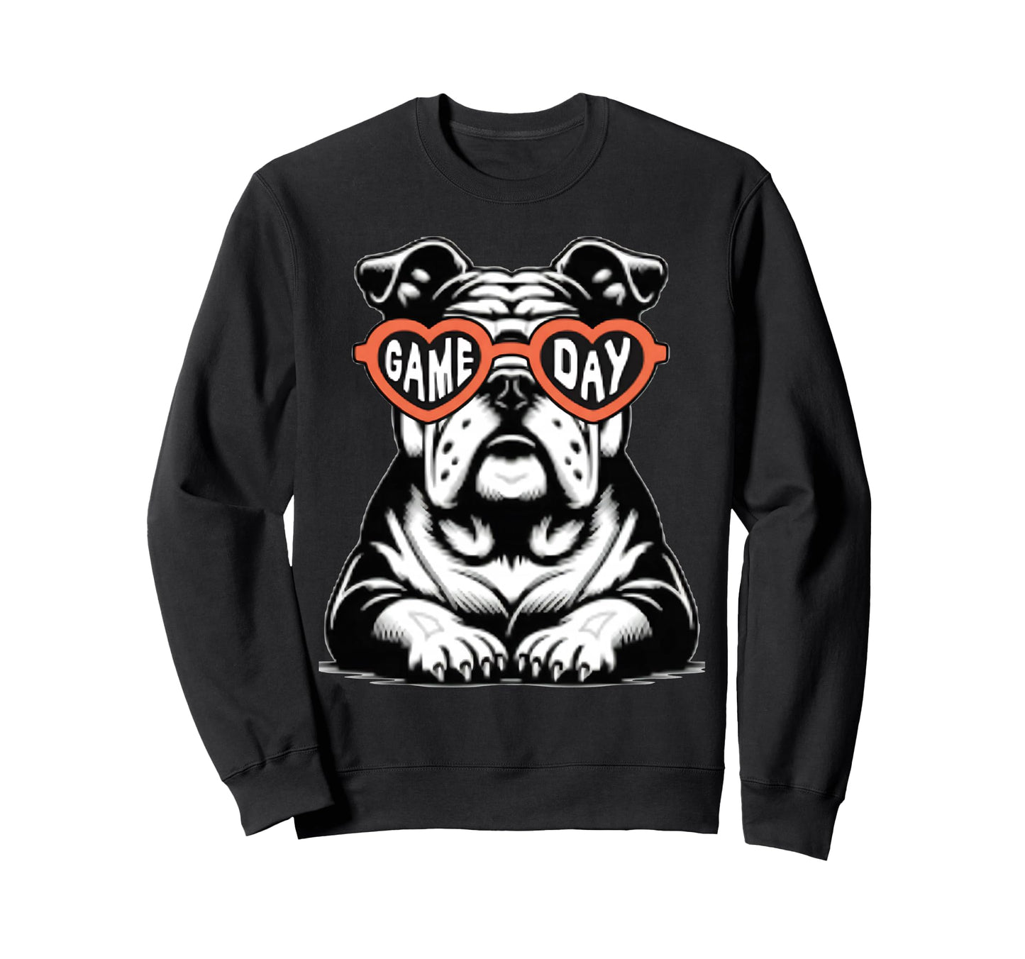 Bulldog Mascot Sports Fan Sweatshirt - Aesthetic Graphic for Adults - T-Shirt, Sweatshirt, Hoodie