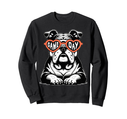Bulldog Mascot Sports Fan Sweatshirt - Aesthetic Graphic for Adults - T-Shirt, Sweatshirt, Hoodie