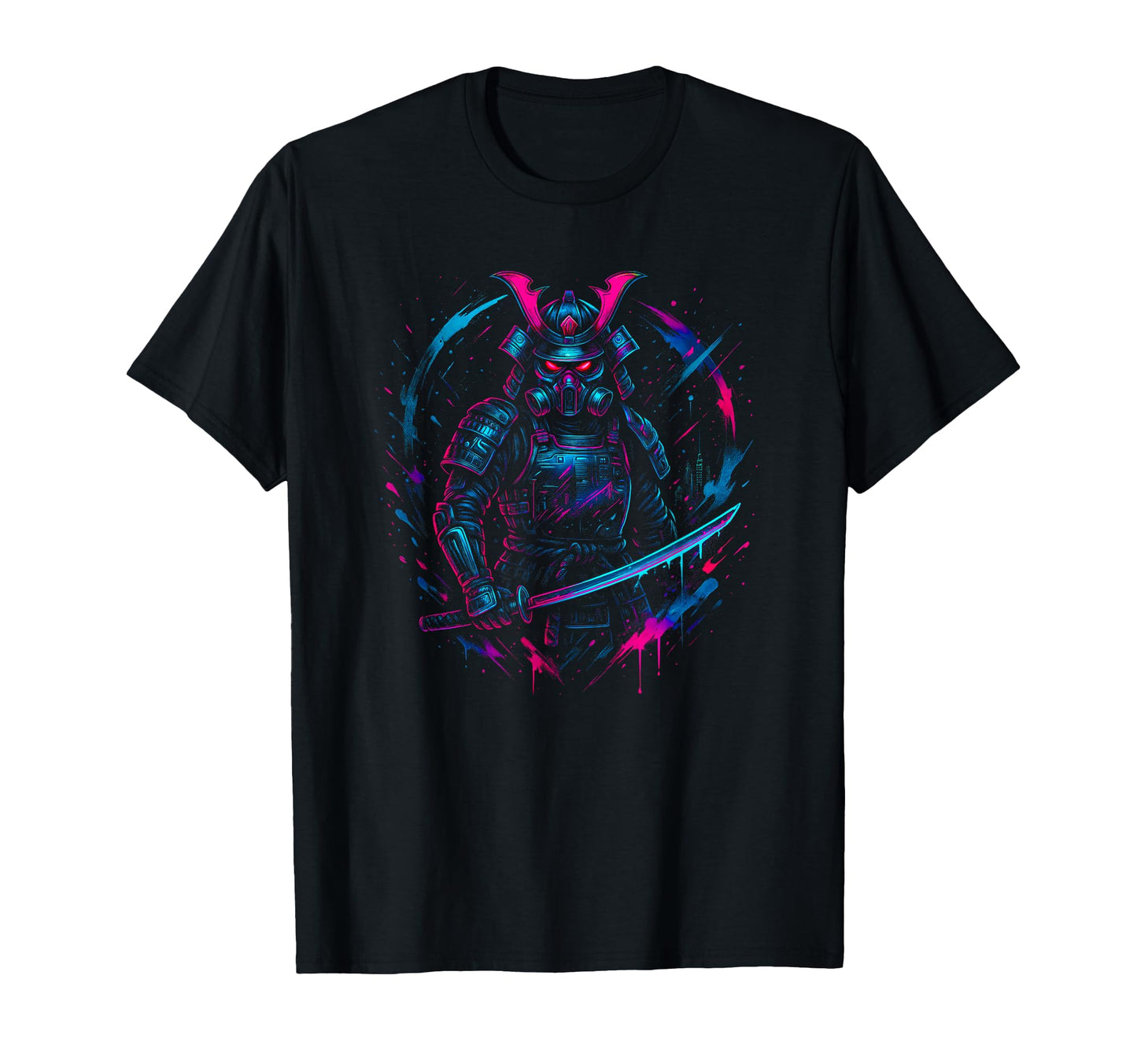 Cyberpunk Samurai Vaporwave Synthwave T-Shirt - Unique Graphic Men Women - T-Shirt, Sweatshirt, Hoodie