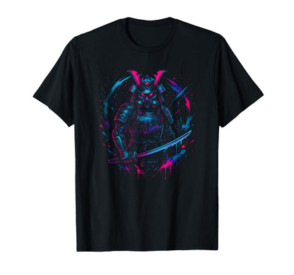 Cyberpunk Samurai Vaporwave Synthwave T-Shirt - Unique Graphic Men Women - T-Shirt, Sweatshirt, Hoodie