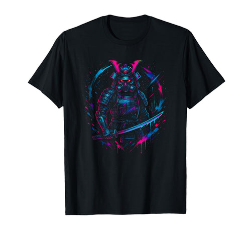 Cyberpunk Samurai Vaporwave Synthwave T-Shirt - Unique Graphic Men Women - T-Shirt, Sweatshirt, Hoodie