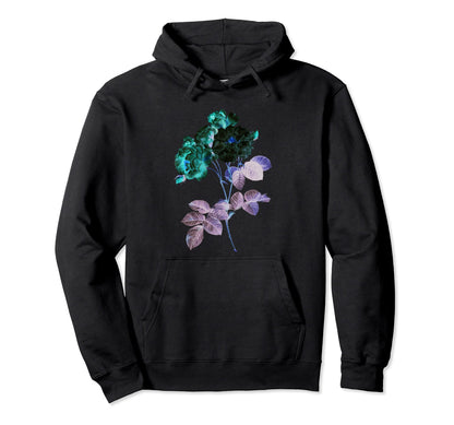 Vaporwave Aesthetic Rose Flower Hoodie - Trendy Graphic for Adults - T-Shirt, Sweatshirt, Hoodie