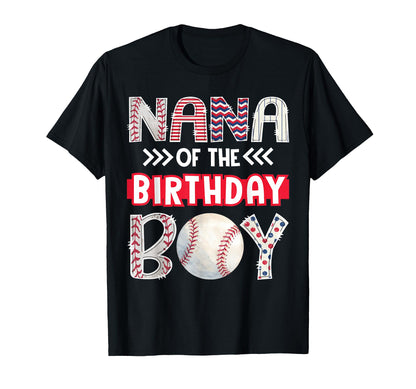 Nana Birthday Baseball Family Squad T-Shirt - Custom Art Print for Adults - T-Shirt, Sweatshirt, Hoodie