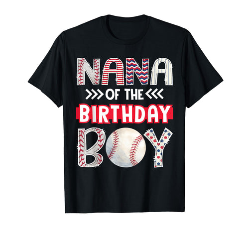 Nana Birthday Baseball Family Squad T-Shirt - Custom Art Print for Adults - T-Shirt, Sweatshirt, Hoodie