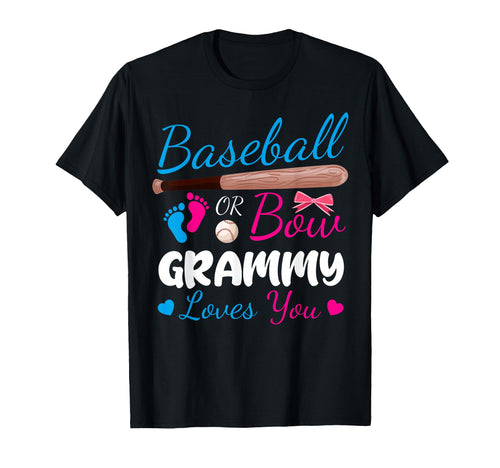 Baseball Or Bow Grammy Loves You Proud T-Shirt - Unique Graphic Men Women - T-Shirt, Sweatshirt, Hoodie