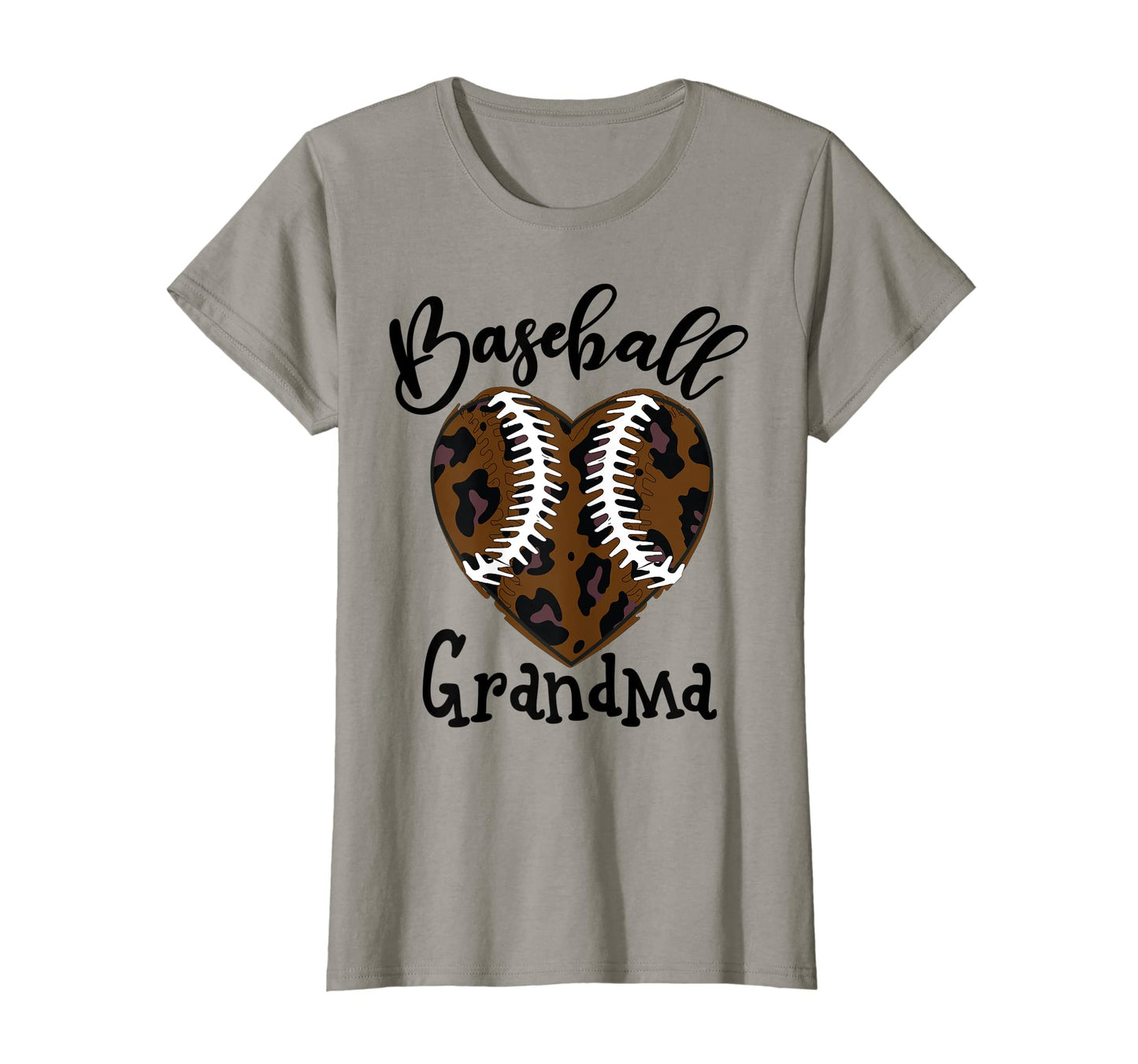 Womens Baseball Grandma Leopard T-Shirt - Novelty Apparel for Adults - T-Shirt, Sweatshirt, Hoodie