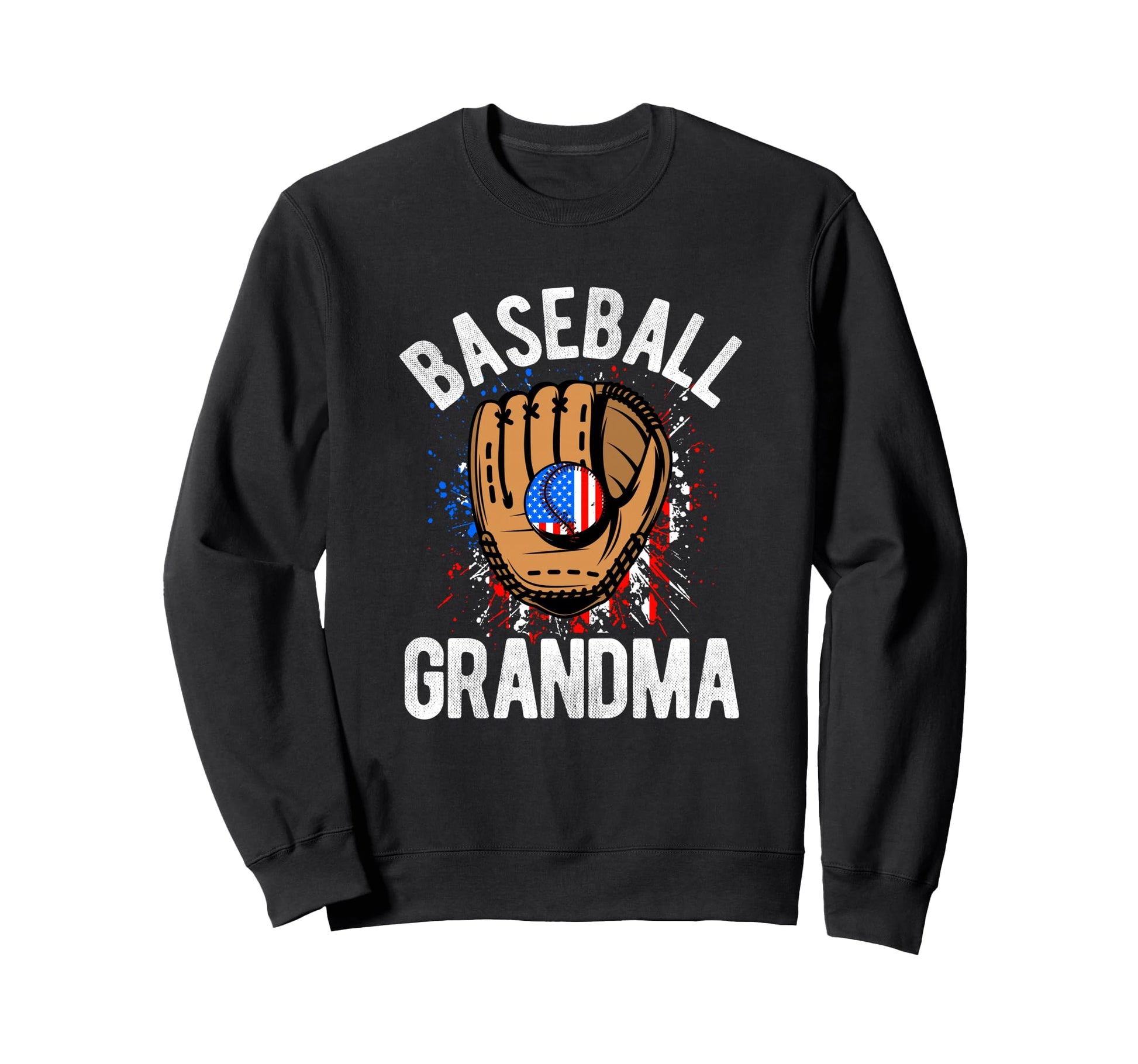 Baseball Grandma Usa Sweatshirt - Trendy Graphic for Adults - T-Shirt, Sweatshirt, Hoodie