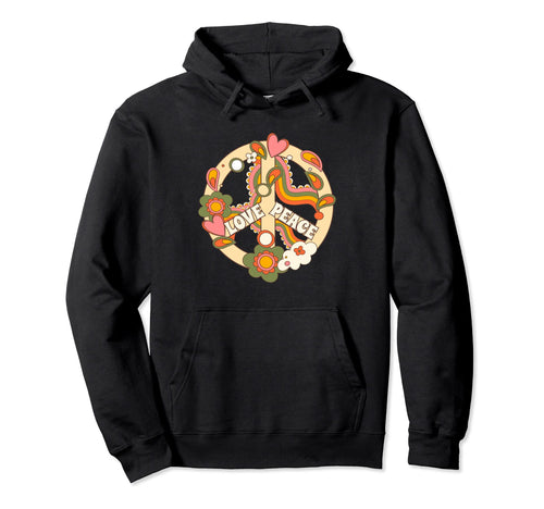 Peace Symbol I Hippie Life I Hippie Hoodie - Unique Graphic Men Women - T-Shirt, Sweatshirt, Hoodie
