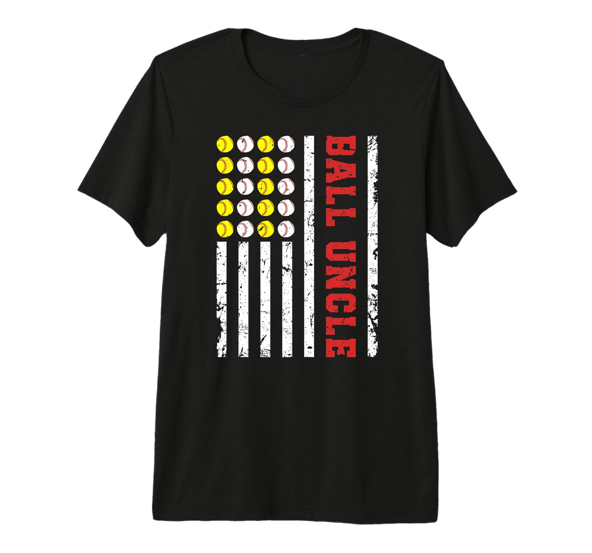 Mens Ball Uncle Us Flag Baseball T-Shirt - Aesthetic Graphic Men Women - T-Shirt, Sweatshirt, Hoodie