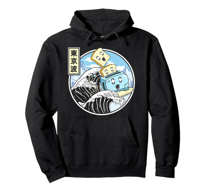 Toaster Surfing Kanagawa Wave Kawaii Hoodie - Unique Graphic Unisex - T-Shirt, Sweatshirt, Hoodie