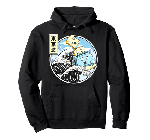 Toaster Surfing Kanagawa Wave Kawaii Hoodie - Unique Graphic Unisex - T-Shirt, Sweatshirt, Hoodie