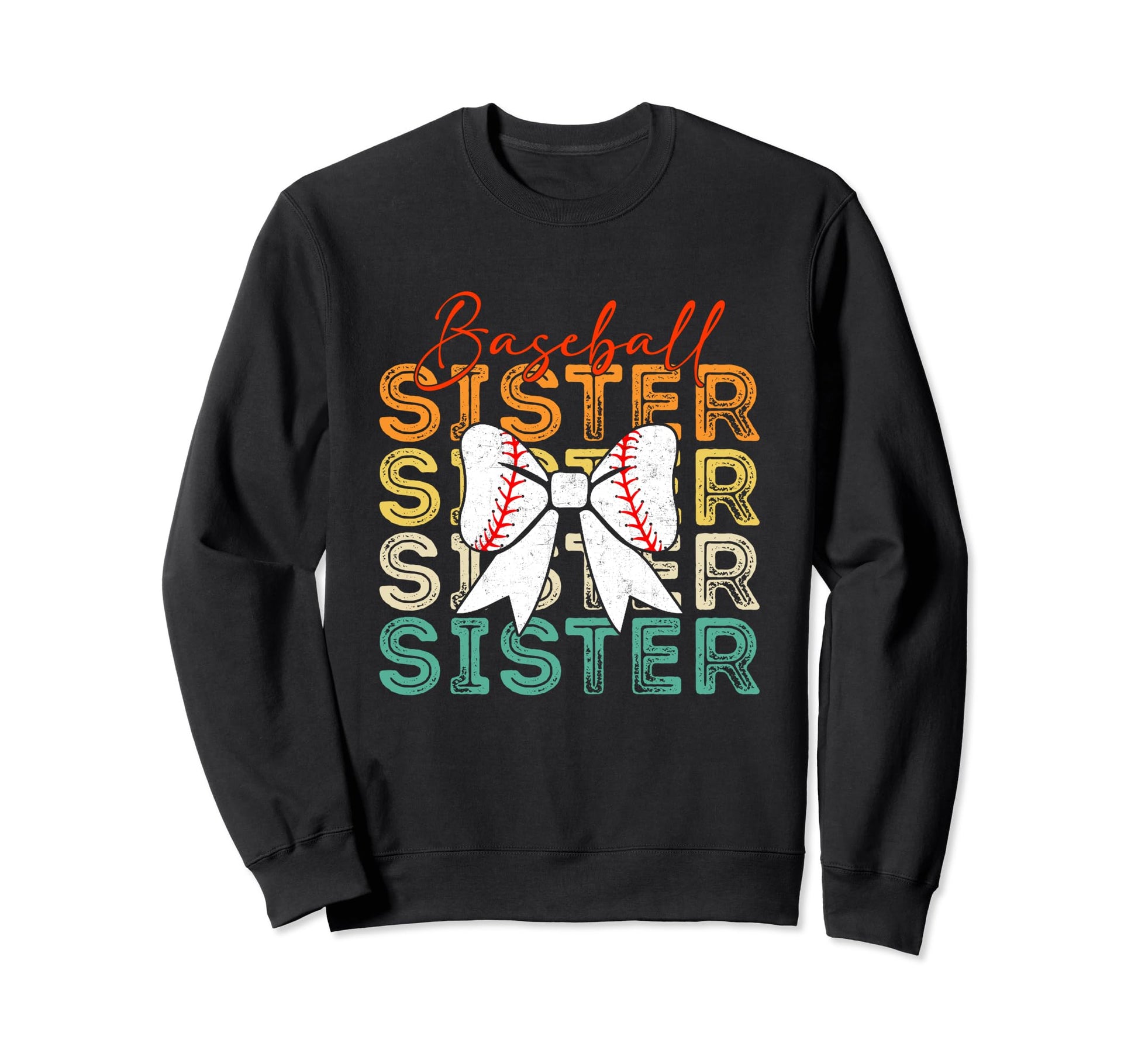 Baseball Sister Retrobaseball Sweatshirt - Custom Art Print for Adults - T-Shirt, Sweatshirt, Hoodie