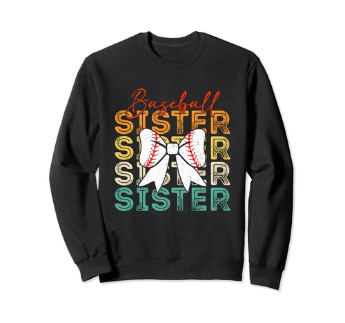 Baseball Sister Retrobaseball Sweatshirt - Custom Art Print for Adults - T-Shirt, Sweatshirt, Hoodie