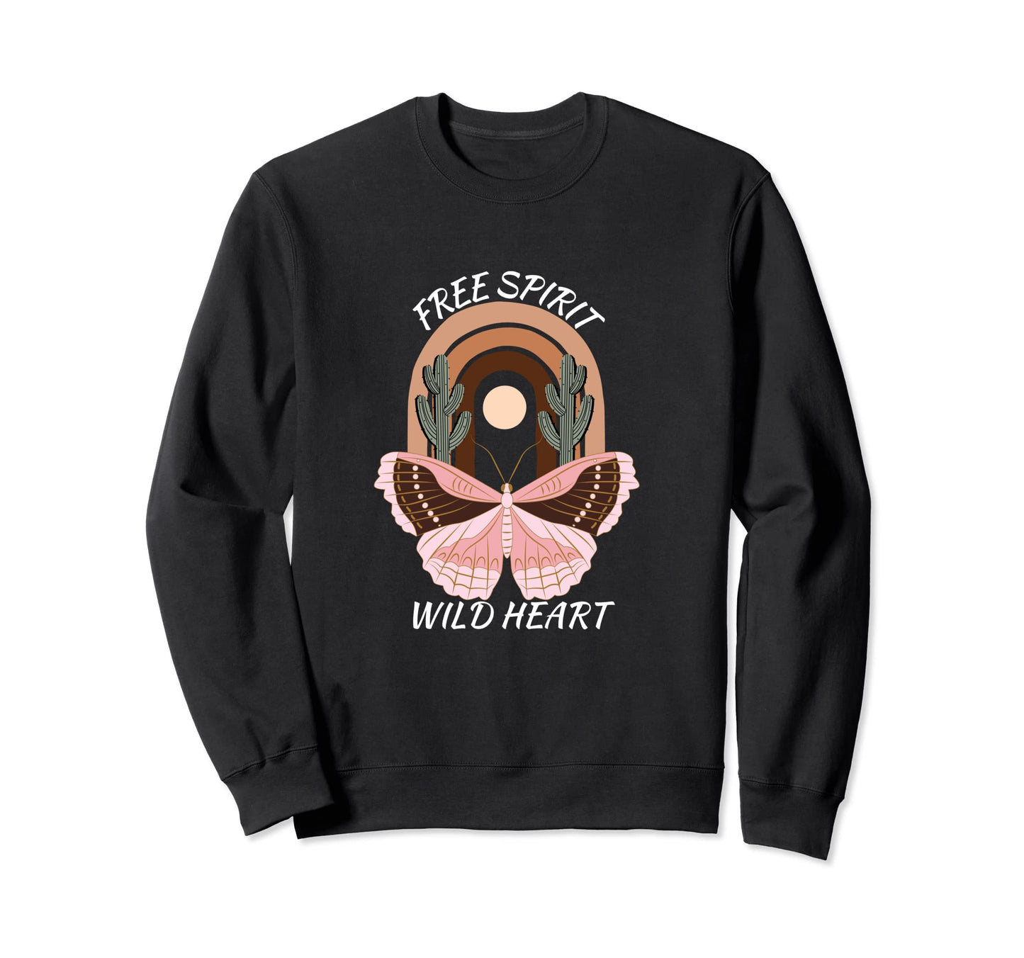 Free Butterfly Spirit Wild Young Sweatshirt - Fun Novelty Design Men Women - T-Shirt, Sweatshirt, Hoodie