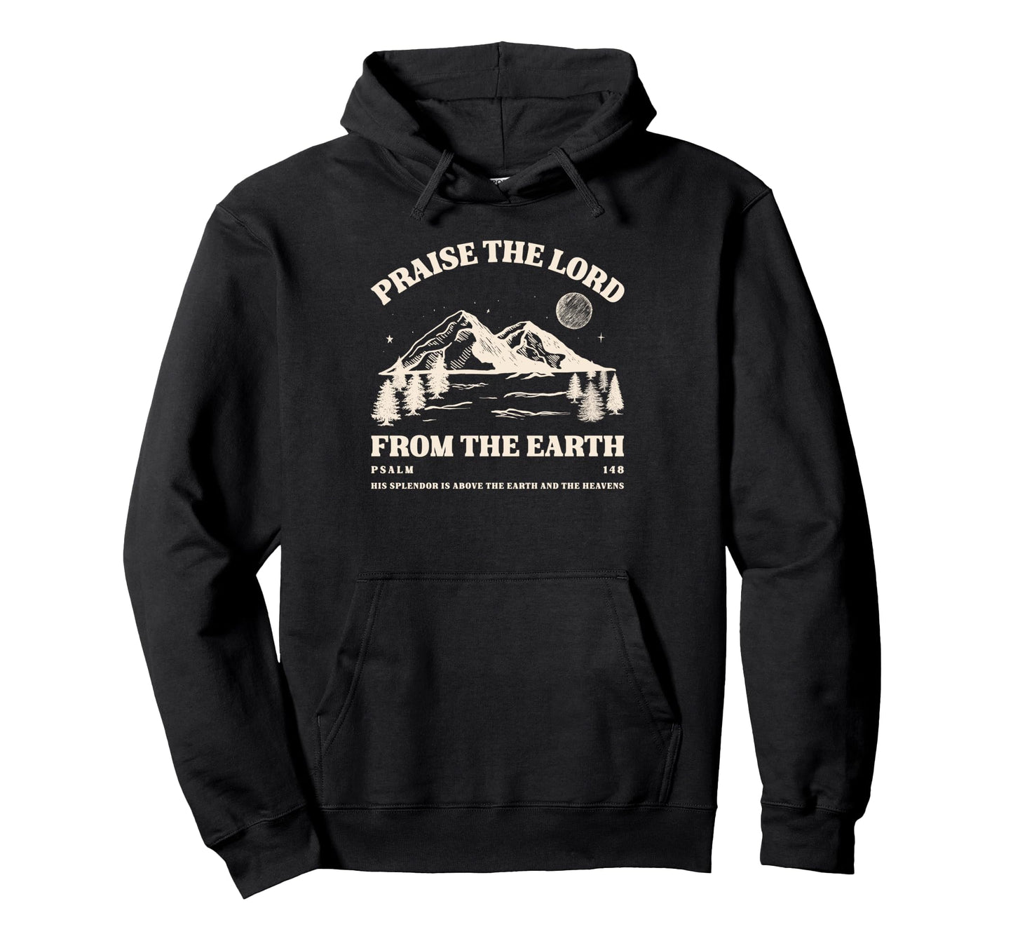 Boho Christian Fall Camping Psalm Hoodie - Custom Art Print Men Women - T-Shirt, Sweatshirt, Hoodie