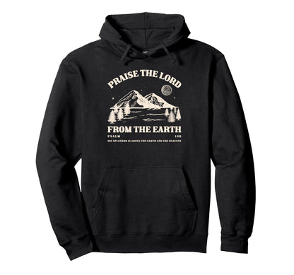 Boho Christian Fall Camping Psalm Hoodie - Custom Art Print Men Women - T-Shirt, Sweatshirt, Hoodie
