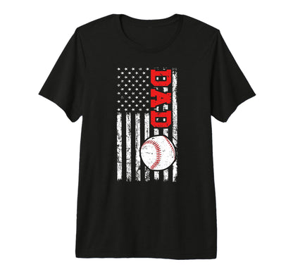 Mens Baseball Dad Us Flag Dad Baseball T-Shirt - Streetwear Style Unisex - T-Shirt, Sweatshirt, Hoodie