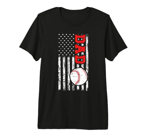 Mens Baseball Dad Us Flag Dad Baseball T-Shirt - Streetwear Style Unisex - T-Shirt, Sweatshirt, Hoodie