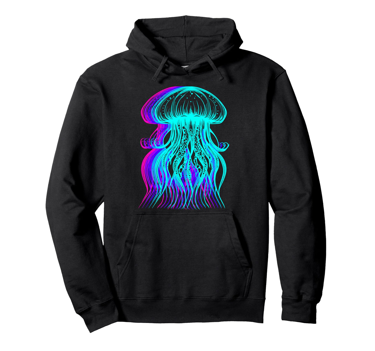 Jellyfish Ocean Vaporwave Hoodie - Unique Graphic Men Women - T-Shirt, Sweatshirt, Hoodie