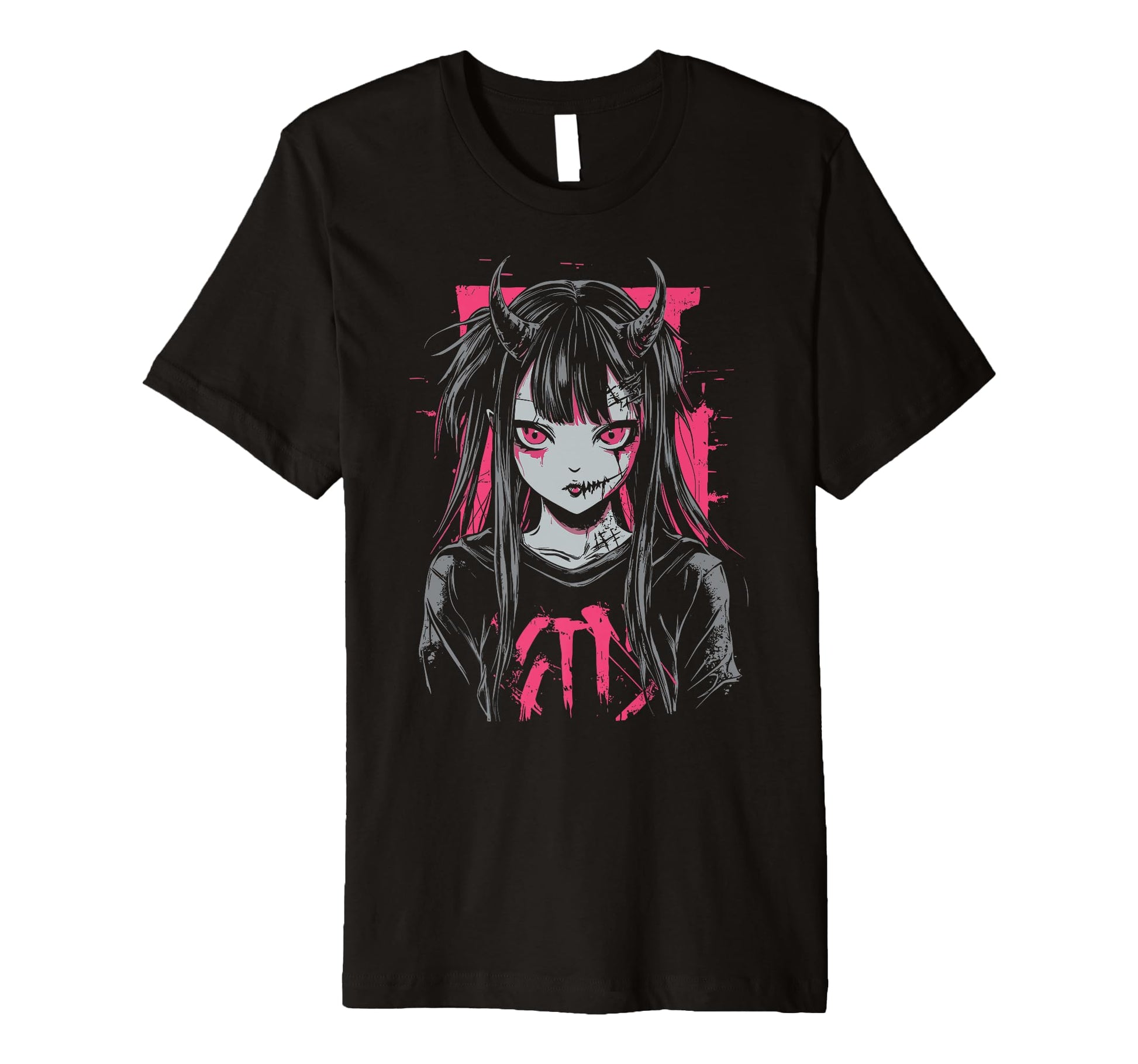 Anime Horror Aesthetic Vaporwave Waifu T-Shirt - Unique Graphic for Adults - T-Shirt, Sweatshirt, Hoodie
