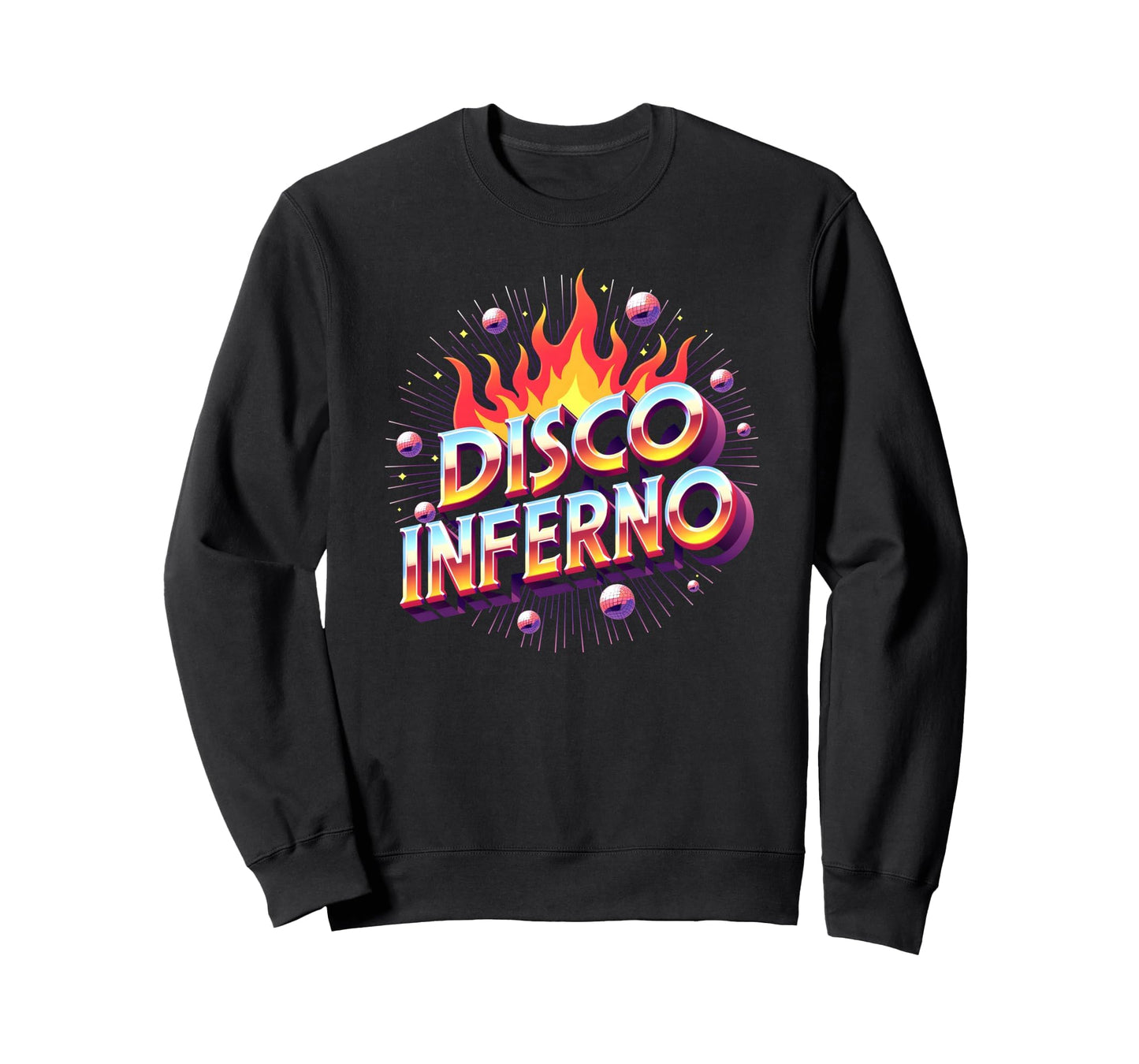 Disco Inferno Dance Party Fever Art Sweatshirt - Minimalist Print Unisex - T-Shirt, Sweatshirt, Hoodie
