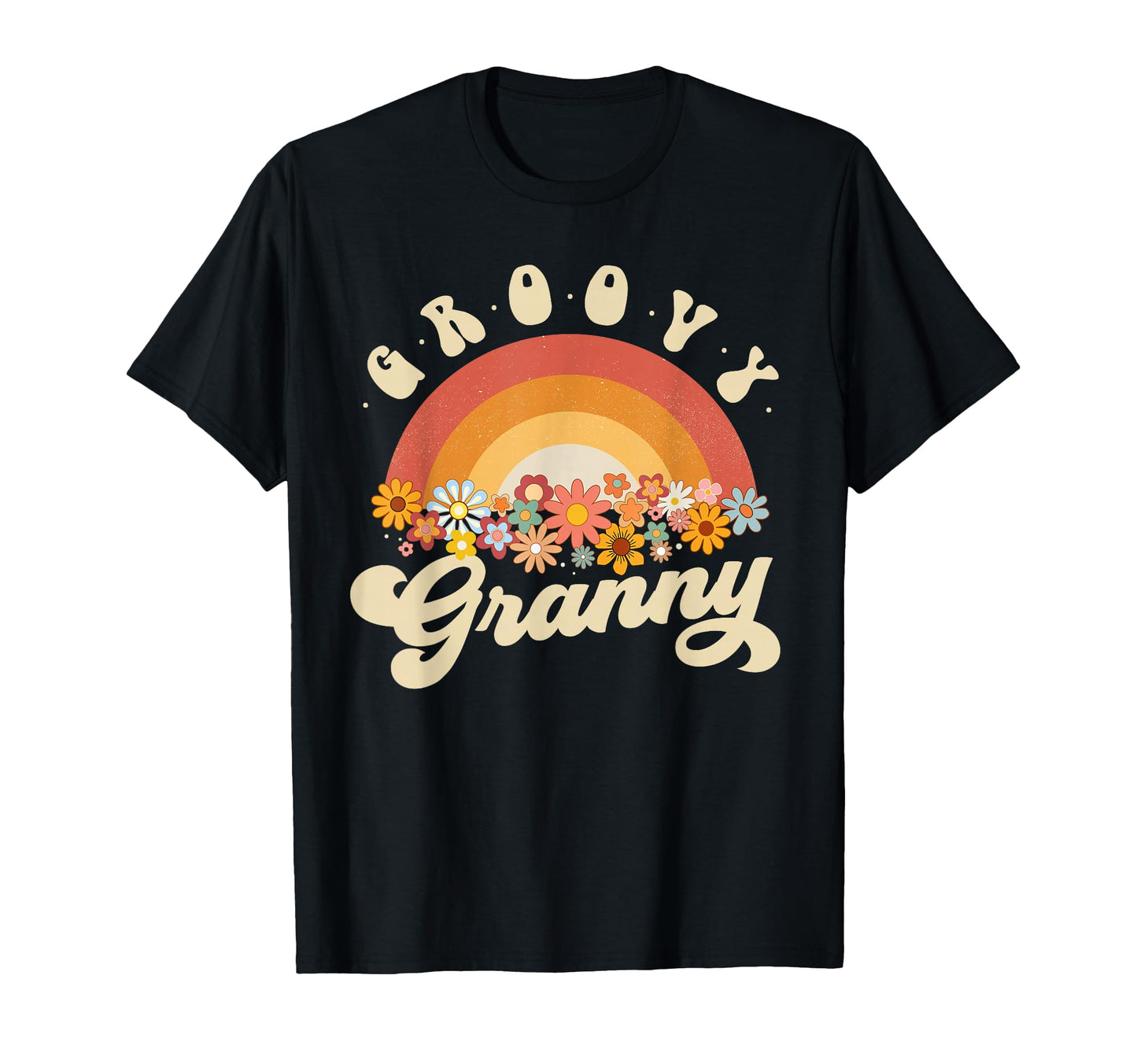 Groovy Granny Rainbow Colorful T-Shirt - Minimalist Print Men Women - T-Shirt, Sweatshirt, Hoodie