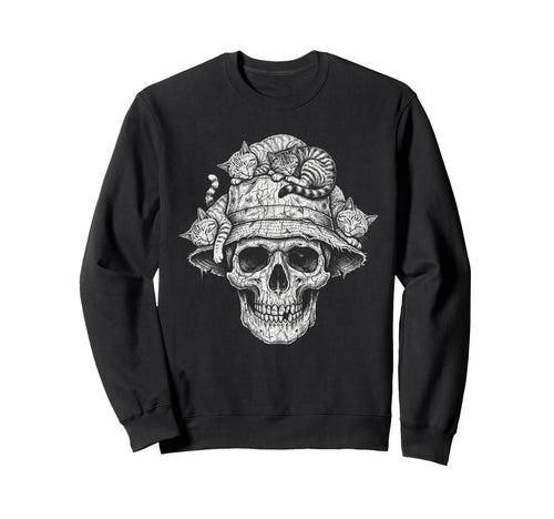 Skull Cat Skeleton Kitty Kitten Sweatshirt - Streetwear Style for Adults - T-Shirt, Sweatshirt, Hoodie