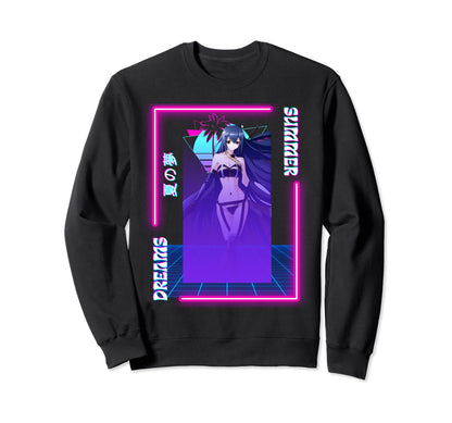 Summer Dreams Sexy Anime Vaporwave Sweatshirt - Unique Graphic for Adults - T-Shirt, Sweatshirt, Hoodie