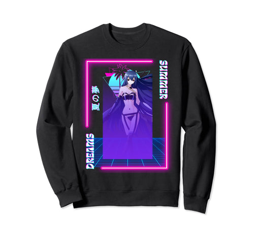 Summer Dreams Sexy Anime Vaporwave Sweatshirt - Unique Graphic for Adults - T-Shirt, Sweatshirt, Hoodie