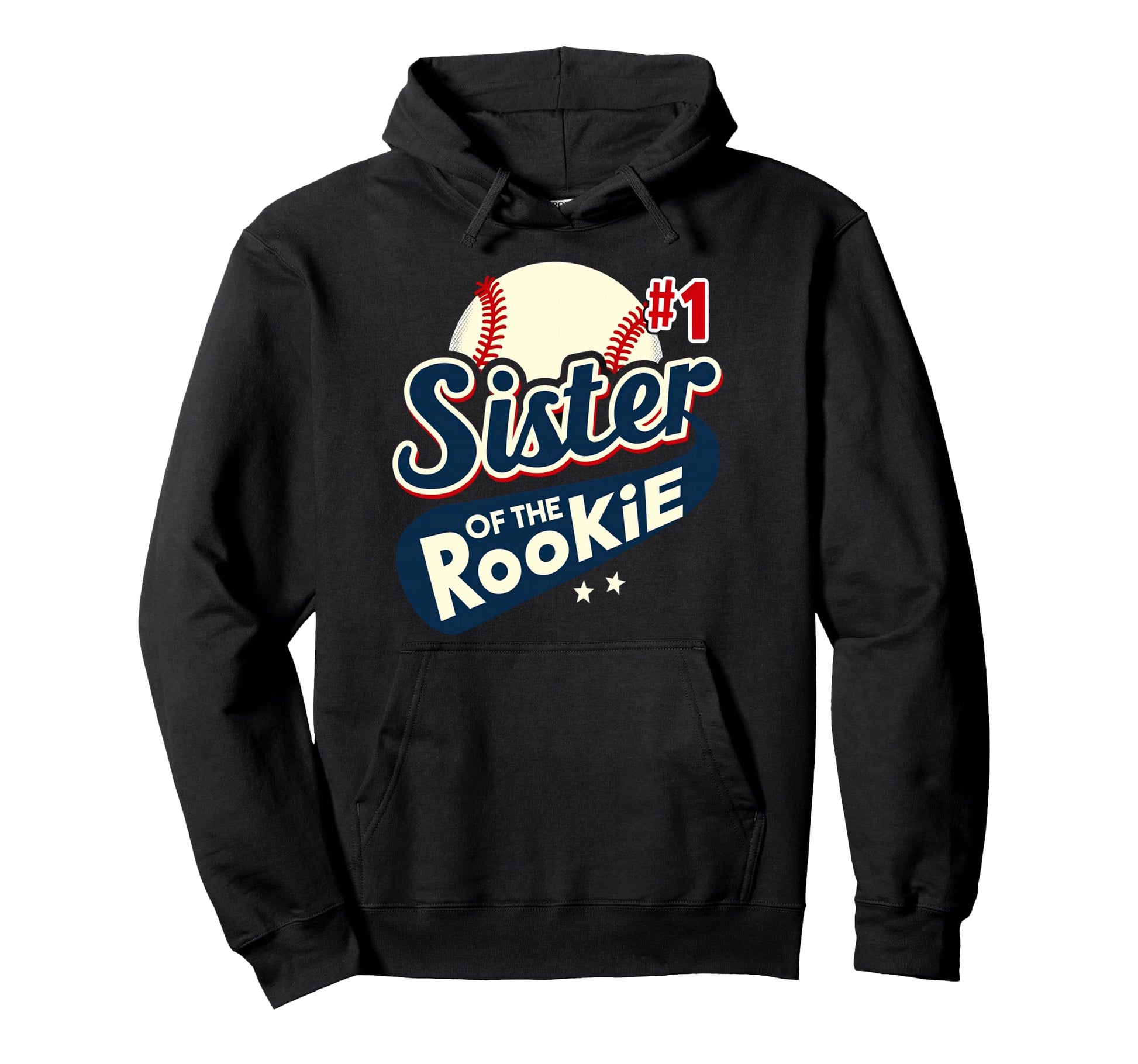 Sister Rookie 1St Birthday Baseball Hoodie - Graphic Print for Adults - T-Shirt, Sweatshirt, Hoodie