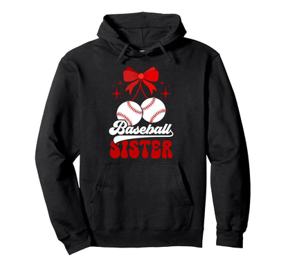 Baseball Sister Coquette Baseball Players Hoodie - Streetwear Style Unisex - T-Shirt, Sweatshirt, Hoodie