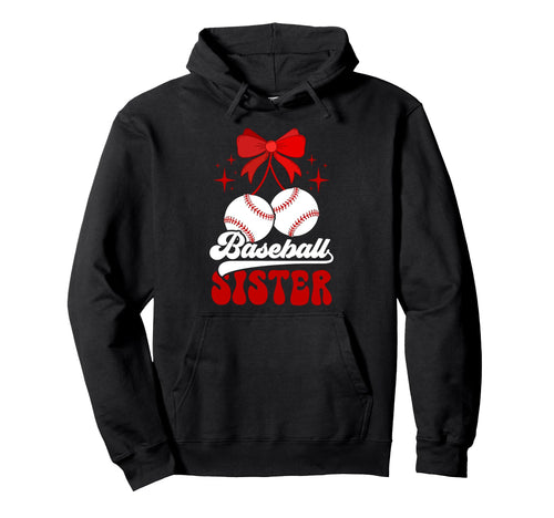 Baseball Sister Coquette Baseball Players Hoodie - Streetwear Style Unisex - T-Shirt, Sweatshirt, Hoodie