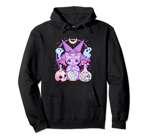 Kawaii Pastel Goth Creepy Pentagram Hoodie - Casual Everyday Wear Unisex - T-Shirt, Sweatshirt, Hoodie