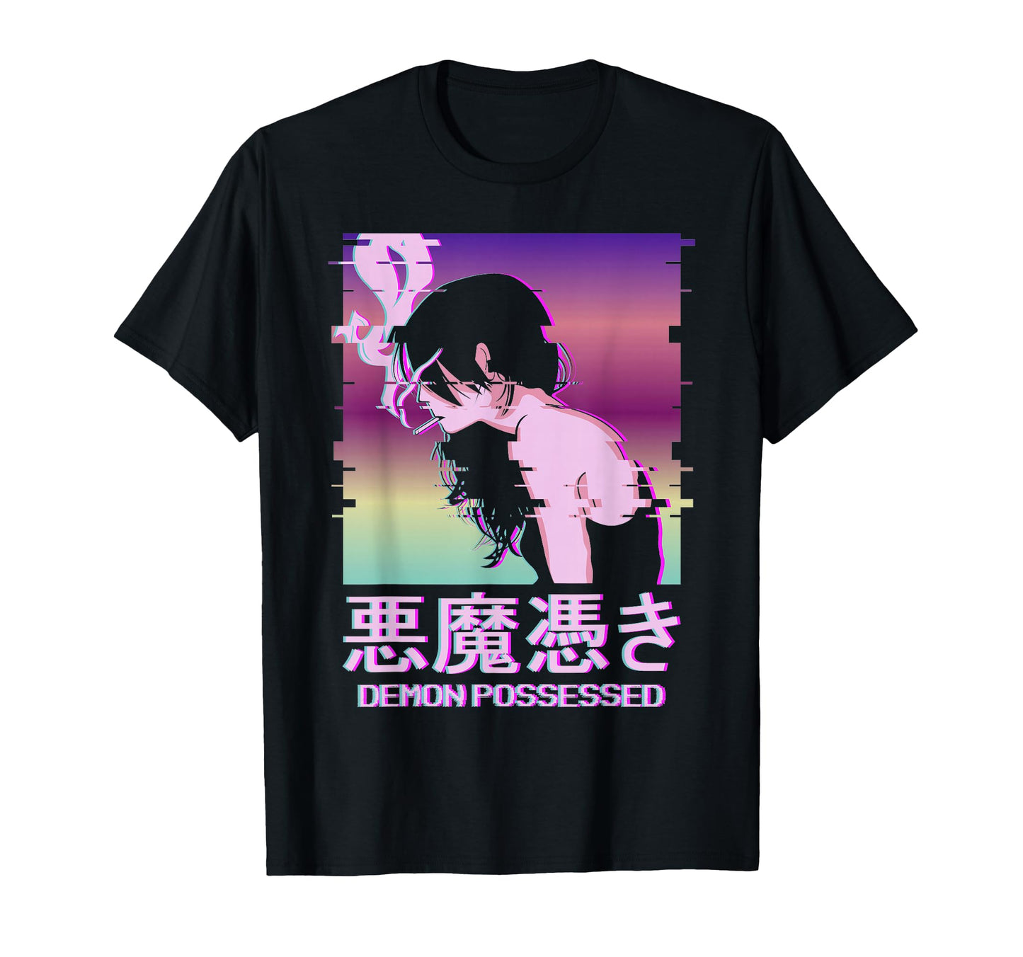 Demon Possessed Indie Vaporwave T-Shirt - Unique Graphic for Adults - T-Shirt, Sweatshirt, Hoodie